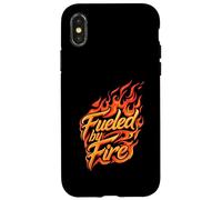 Fueled by Fire Design Intense Passion Flames Coque pour iPhone X/XS