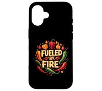Fueled by Fire Hot Chili Pepper Spicy Food Lover Coque pour iPhone 16