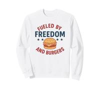 Fueled by Freedom and Burgers Patriotic Cookout Humour Sweatshirt