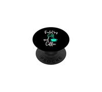 Fueled by Golf and Coffee Cute Golf Retirement Plan PopSockets PopGrip Adhésif