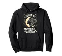 Fueled by Moonlight and Messy Buns Aesthetic Sweat à Capuche