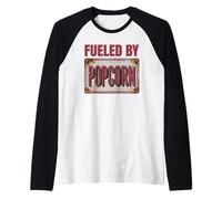 Fueled by Popcorn Design Rétro Movie Lover Manche Raglan