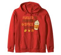 Fueled by Pumpkin Spice & Chaos Cadeau Amusant pour Les Amateurs de café d'automne Sweat à Capuche