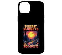 Fueled by Sunsets and Side Quests Nature Gamer Coque pour iPhone 14 Plus