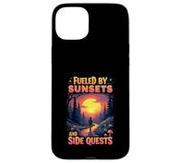 Fueled by Sunsets and Side Quests Nature Gamer Coque pour iPhone 15 Plus
