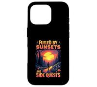 Fueled by Sunsets and Side Quests Nature Gamer Coque pour iPhone 16 Pro