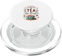 Fueled by Tea and Tiny Victories: Cozy Calm Life PopSockets PopGrip pour MagSafe