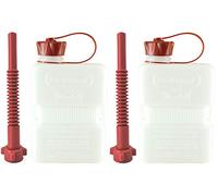 FuelFriend®-PLUS CLEAR 1,0 litre - petit bidon d'essence, mini bidon de réserve + bec flexible PREMIUM - 2 articles - parfait pour les motos, les voitures et plus encore