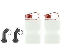 FuelFriend®-PLUS CLEAR - jerrycan 1,0 litre + bec verrouillable - 2 articles - parfait pour les motos, les voitures et plus encore