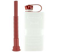 FuelFriend®-PLUS CLEAR - jerrycan 1,5 litres + bec flexible - parfait pour les motos, les voitures et plus encore