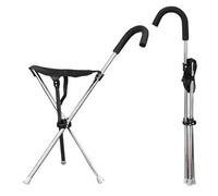 FUELIX 2 en 1 Canne Siege Pliante Légère Canne De Marche Pliante Portable avec Sièg Capacité De Charge Allant Jusqu'à 100 Kg, Conçue pour Être Légère Et Portable
