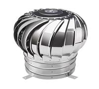 FUELIX Aérateur De Toit en Acier Inoxydable pour Turbine, 10-40Cm, Chapeau De Cheminée Chapeau Pluie Rond Extracteur De Cheminée Tournant, Conduit De Fumée Sortie De Toit, Installation Facile 35cm