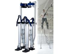 FUELIX Echasses Plaquiste Peintre Antidérapant, Échasses Réglables en Aluminium, Echasse Plaquiste Cloison Sèche Échasses Travail Kit Plaquiste pour Peinture Décoration Plafond 92-122cm