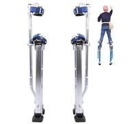 FUELIX Échasses Réglables en Aluminium, Cloison Sèche Échasses Professionnelles Travail, Echasse Plaquiste, Charge 103Kg Kit Plaquiste Outils Plaquiste pour Peinture Décoration Plafond 48-74cm