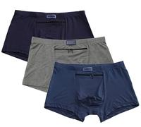 FUELIX Hommes avec Deux Poches Secrètes sur Le Devant Secrètes sur Le Devant Boxer Voyage Souple Culotte Fermetures À Glissière sous-Vêtements pour Boxeurs Hommes A,XXL