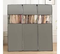 FUELIX Housse Vetements À Suspendre, Housse Portant, Housse Penderie en Non Tissé, avec Fermeture Éclair Et Fenêtre Transparente pour Résistant À L'humidité De La Poussière C,100 * 50 * 150