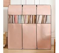 FUELIX Housse Vetements À Suspendre, Housse Portant, Housse Penderie en Non Tissé, avec Fermeture Éclair Et Fenêtre Transparente pour Résistant À L'humidité De La Poussière B,150 * 50 * 150