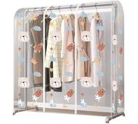 FUELIX Housse Vetements À Suspendre Housse Portant Vetement Housse Portant Housse Penderie pour Portant À Vêtements Penderie Portant A Vetement pour Manteaux Costumes Robes L110xW50xH150