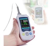 FUELIX Oxymètre De Pouls Portatif, Moniteur De Saturation D'oxygène Surveillant La Fréquence Cardiaque Et La Spo2 Affichage LED Portable pour Adultes Et Enfants Adults