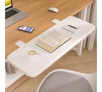 FUELIX Plateau D'extension De Bureau Ergonomique, Support Clavier Ordinateur Pliable Support De Table Étagère D'accoudoir, Convient pour La Maison Et Le Bureau, Pince sans Perforation C,60 * 25cm