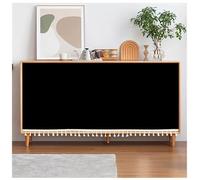 FUELIX Rideau De Cuisine Court, Rideaux sous L'évier, D'armoire À Chaussures, Rideau Cache Placard Petit Rideau pour Meuble Rideau Anti-Poussière pour Étagères, Salon Placard Café A,160x80cm(L x H)
