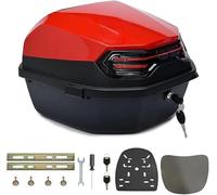 FUELIX Top Case Moto Deux Casque, Coffre Arrière Moto, Coffre Bagage Moto Top Case De Moto en Absdur Fiable De 35 L, pour Scooter, Moto, Cyclomoteur Et Quad Stockage Valise Scooter B