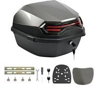 FUELIX Top Case Moto Deux Casque, Coffre Arrière Moto, Coffre Bagage Moto Top Case De Moto en Absdur Fiable De 35 L, pour Scooter, Moto, Cyclomoteur Et Quad Stockage Valise Scooter G