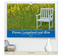 Fünen, Langeland und Ærø - Unterwegs auf der "Herrenhausroute" in Dänemark (hochwertiger Premium Wandkalender 2026 DIN A2 quer), Kunstdruck in ... Natur und reicher Geschichte begeistern