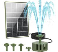 Fuente Solar Jardin, 4,5W Pompe de Fontaine Vert Foncé 3M-Câble avec Divers Effets Pulvérisation