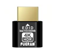 FUERAN Adaptateur d'affichage virtuel 4K 60Hz USB-C Type-C Prise factice DDC EDID Émulateur d'affichage fantôme sans tête 2K1080P @ 60Hz (4K-HDR (par défaut 1920 x 1080) 1080P 120Hz)
