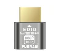 FUERAN Plug factice sans tête - Émulateur d'écran fantôme - En aluminium de qualité supérieure - Compatible HDMI (convient sans tête 1080P-HDR)