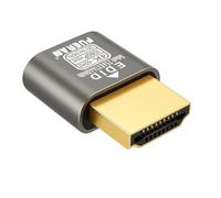 FUERAN Prise factice HDMI, émulateur d'affichage virtuel, Displayport, adaptateur d'affichage fantôme sans tête (4K60Hz-1P-(default1440))