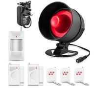 Fuers Systèmes de sécurité domestique Système d'alarme anti-effraction 115 dB Système d'alarme domestique PIR Détecteur de mouvement PIR Alarme de porte Garage Maison Alarme avec télécommande Système