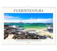 FUERTEVENTURA Geburtstagskalender mit Planerfunktion (Wandkalender 2026 DIN A4 quer), CALVENDO Monatskalender: Traumhafte Bilder einer facettenreichen Insel
