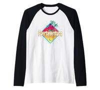 Fuerteventura Surfer Iles Canaries Souvenir Vintage Manche Raglan