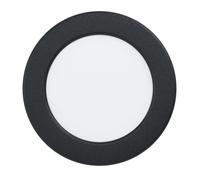 Eglo connect.z Spot LED connecté encastrable Fueva 6-Z, Ø 11,7 cm, lampe encastrée ZigBee pour salle de bains, app et commande vocale Alexa, RGB, blanc chaud - froid, dimmable, noir, IP44