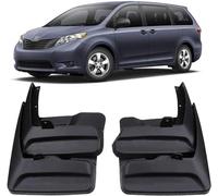 Fufizu 4 Pièces Garde-Boue De Voiture pour Sienna 2011-2018 2012 2013 2014 2015 2016 2017,Bavettes Compatibles Avant ArrièRe Garde Boue De RéSistant l'usure éTanche