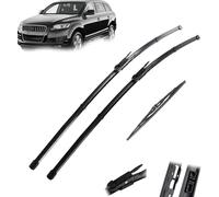 Fufizu Balais D'essuie Glace Pare Brise De Voiture pour Audi Q7 4L 2006 2007 2008 2009 2010 2011 2012 2013 2014 2015 26in+26in+14in, Remplacement des Balais D'essuie Glace