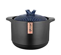 fUfIzU Cocotte Faite À La Main, Marmite en Céramique Résistante À La Chaleur, Marmite Japonaise Donabe À Double Poignée pour Ragoût De Nouilles Et De Soupe,Bleu,6L