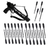 fUfIzU Flèches D'arbalète en Aluminium De 6,7 Pouces avec Boulons À Fort Impact Flèches Courtes pour Arbalète De Chasse De 50 À 80 LB pour Flèche De Cible De Précision Flèches, sans Arbalète,Noir,12