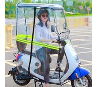 fUfIzU Parapluie pour Scooter, Auvent De Voiture À Batterie, Housse De Pluie Universelle pour Scooter, Pare-Soleil De Mobilité,Noir,A