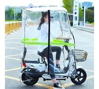 fUfIzU Parapluie pour Scooter, Auvent De Voiture À Batterie, Housse De Pluie Universelle pour Scooter, Pare-Soleil De Mobilité,Blanc,B