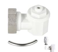 FUFRE Adaptateur coudé à 90 degrés M30 x 1,5 pour thermostat de radiateur, adaptateur de radiateur, thermostat pour têtes de thermostat de radiateur courantes (A)