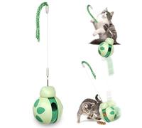 FUFRE Balle de jeu interactive 3 en 1 pour chat - Jouet pour chat - Jouet pour chat - Jouet interactif - Distributeur de nourriture pour chat (B)