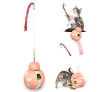 FUFRE Balle de jeu interactive 3 en 1 pour chat - Jouet pour chat - Jouet pour chat - Jouet interactif - Distributeur de nourriture pour chat (A)