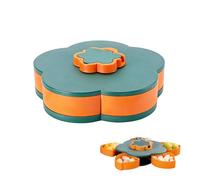 FUFRE Boîte à goûter avec compartiments, assiette à collation à 360° avec couvercle, en forme de fleur, boîte à goûter, boîte à collation, organisateur de boîte à goûter, bol à collation pour bonbons