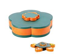 FUFRE Boîte à goûter avec compartiments, assiette à collation à 360° avec couvercle, en forme de fleur, boîte à goûter, boîte à collation, organisateur de boîte à goûter, bol à collation pour bonbons