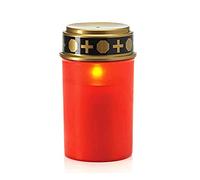 FUFRE Bougie de Cimetière Étanche Lanterne Funéraire Led Solaire, Lanterne Funéraire pour Tombe Lanterne Funéraire Led pour Le Rituel de Cimetière (Type A)