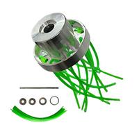 FUFRE Brosse de désherbage pour débroussailleuse, avec 32 cordes de paille, accessoires en aluminium, brosse de désherbage pour débroussailleuse, appareil pour débroussailleuse (A)