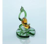 FUFRE Figurine de grenouille en cristal - Statue en verre - Figurines miniatures en verre - Décoration en verre - Décoration en verre - Bijoux pour voiture, intérieur, décoration de table, vitrine